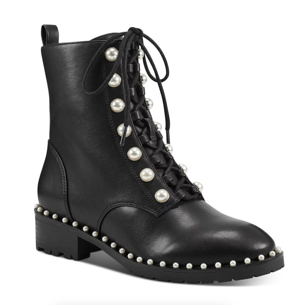 INC International Concepts Women's Glynee Lace-Up Booties